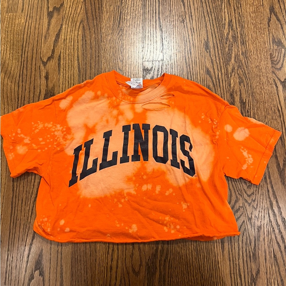 University of Illinois cropped tshirt